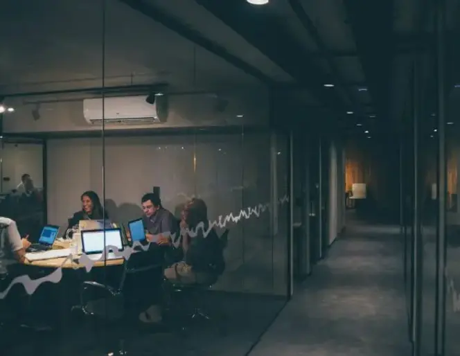 group of people having a meeting